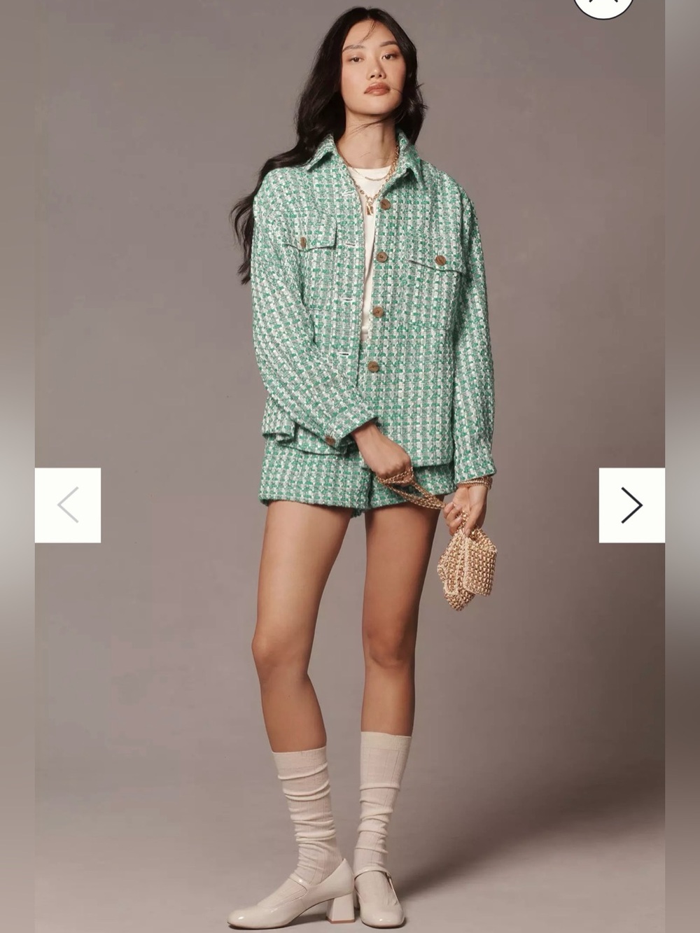 Anthropologie Maeve Tweed Relaxed Shacket Shirt w/ Shorts, Size 14, NWT SEE NOTE - Picture 2 of 11